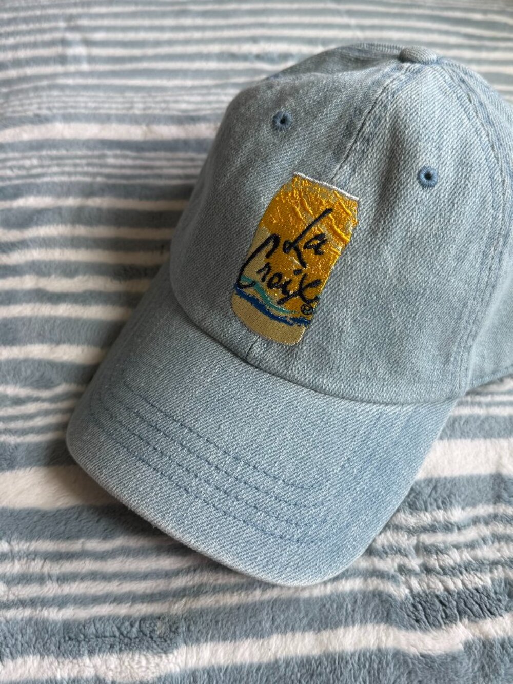 La Croix Blue Denim Baseball Cap Hat